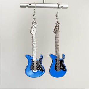 Blue Guitar Earrings